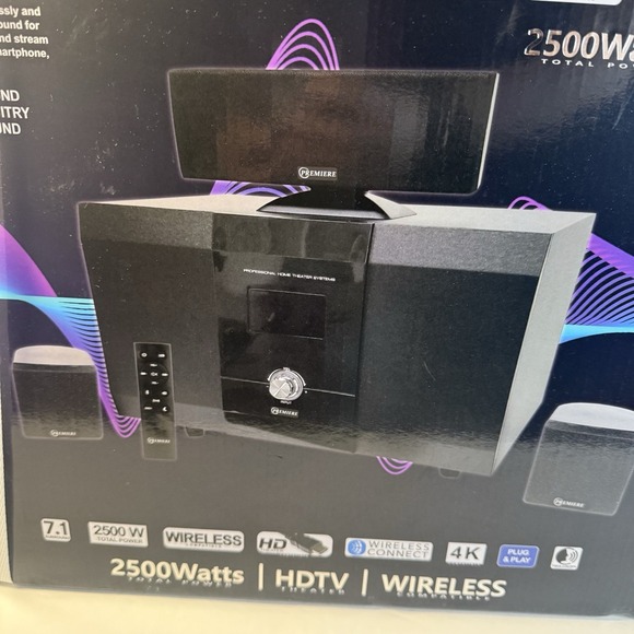 Premiere Surround  Sound 7.1 Home Theater System 2500 Watts 4k HDTV Wireless New - Picture 6 of 11